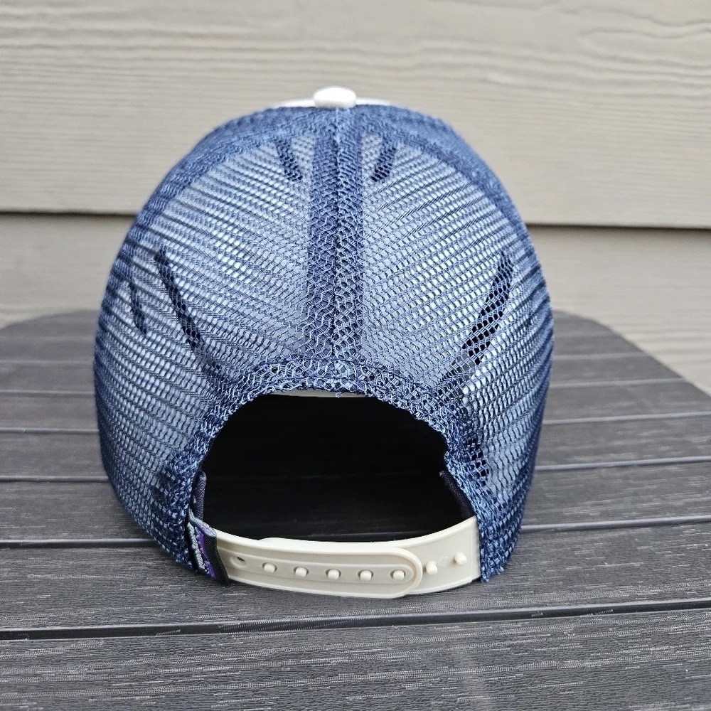 Patagonia Hat Mesh Back Trucker Dad Cap Tan Blue Snapback